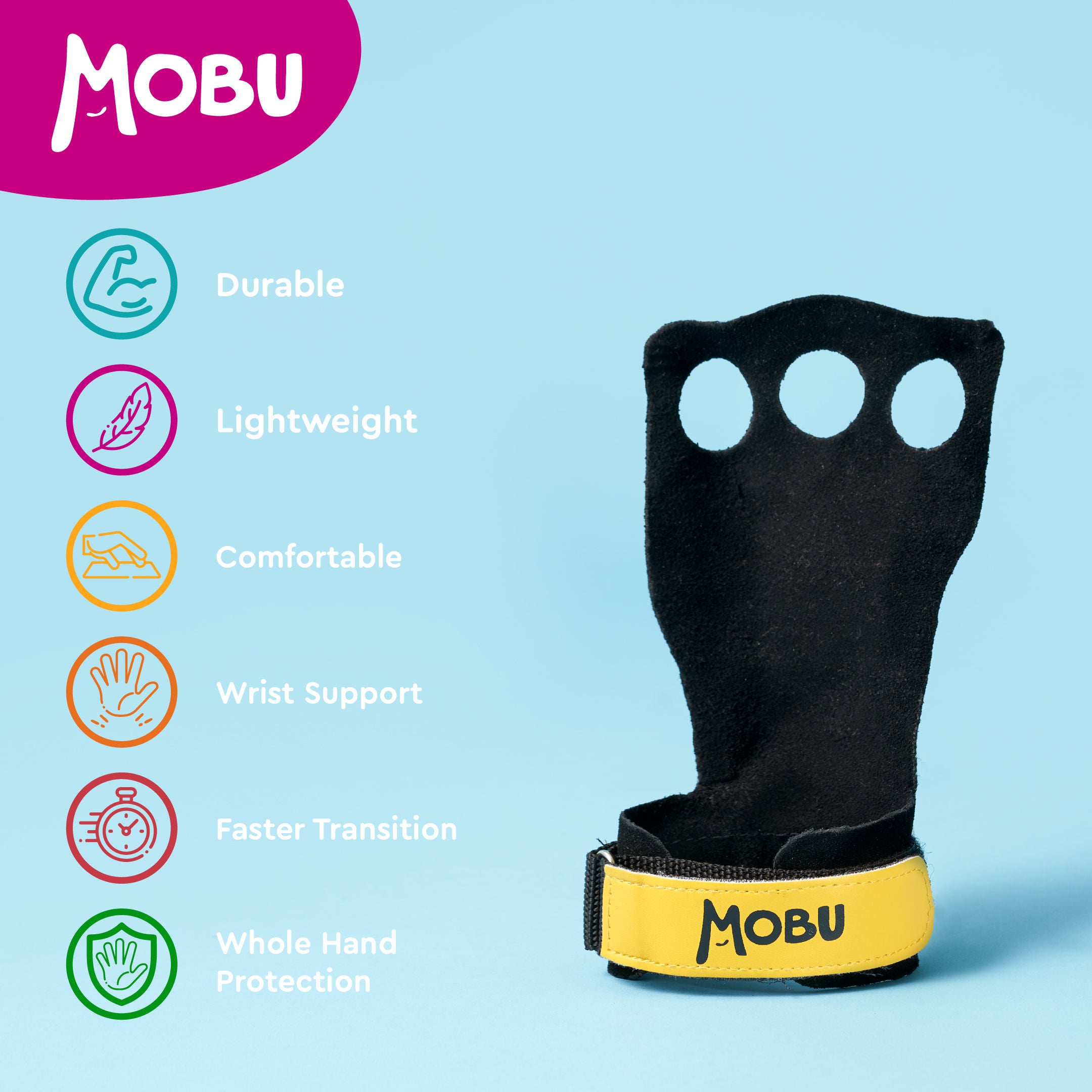 3 Finger Pull Up Hand Grips - Crossfit & Gymnastics