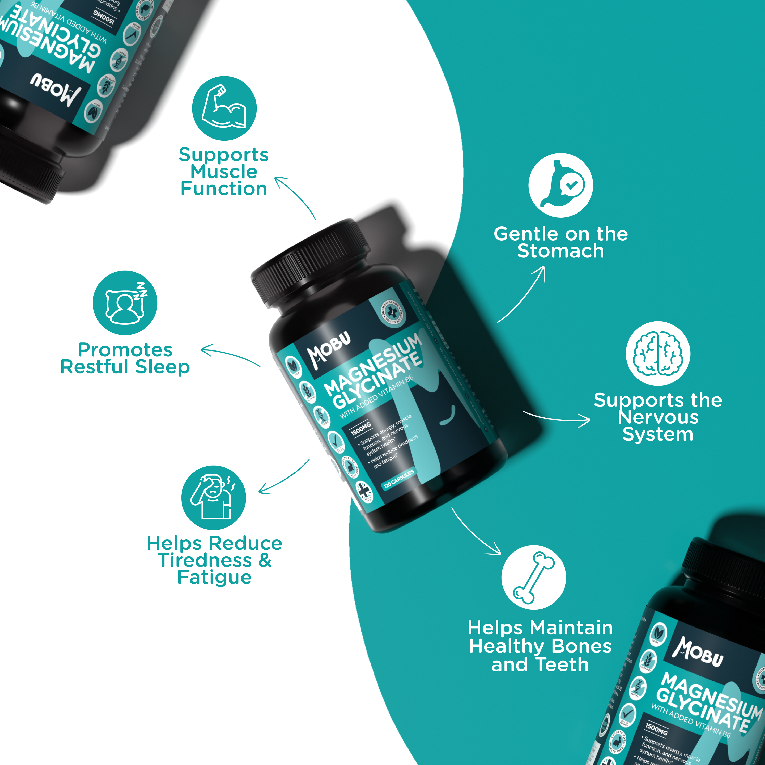 Clean Magnesium Glycinate 1500mg & Vitamin B6