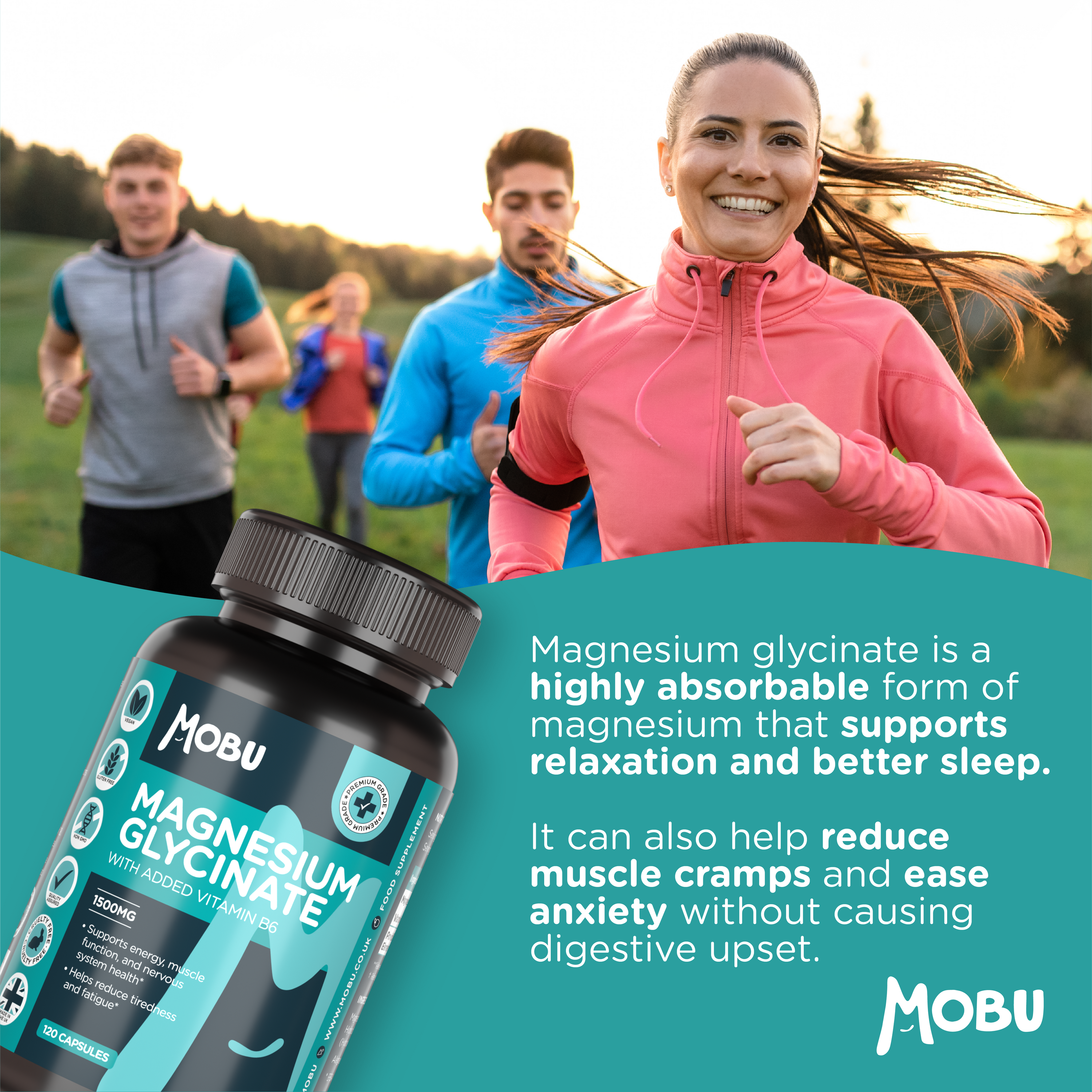 Clean Magnesium Glycinate 1500mg & Vitamin B6