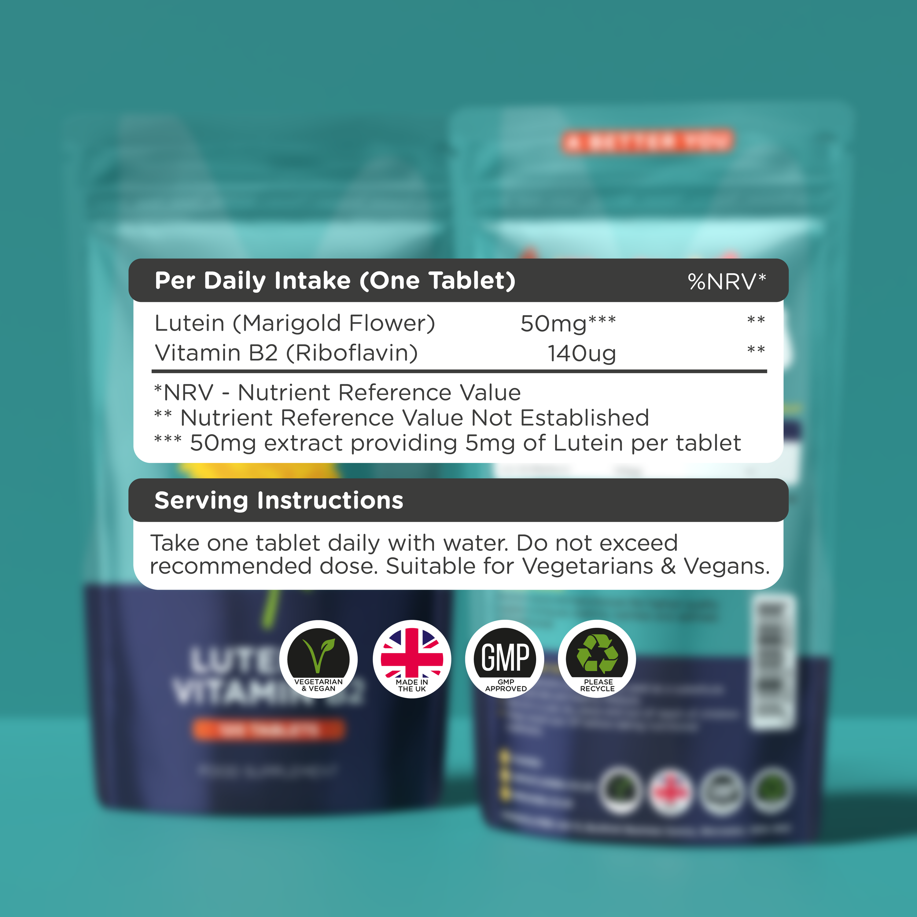 Lutein 50mg & Vitamin B2