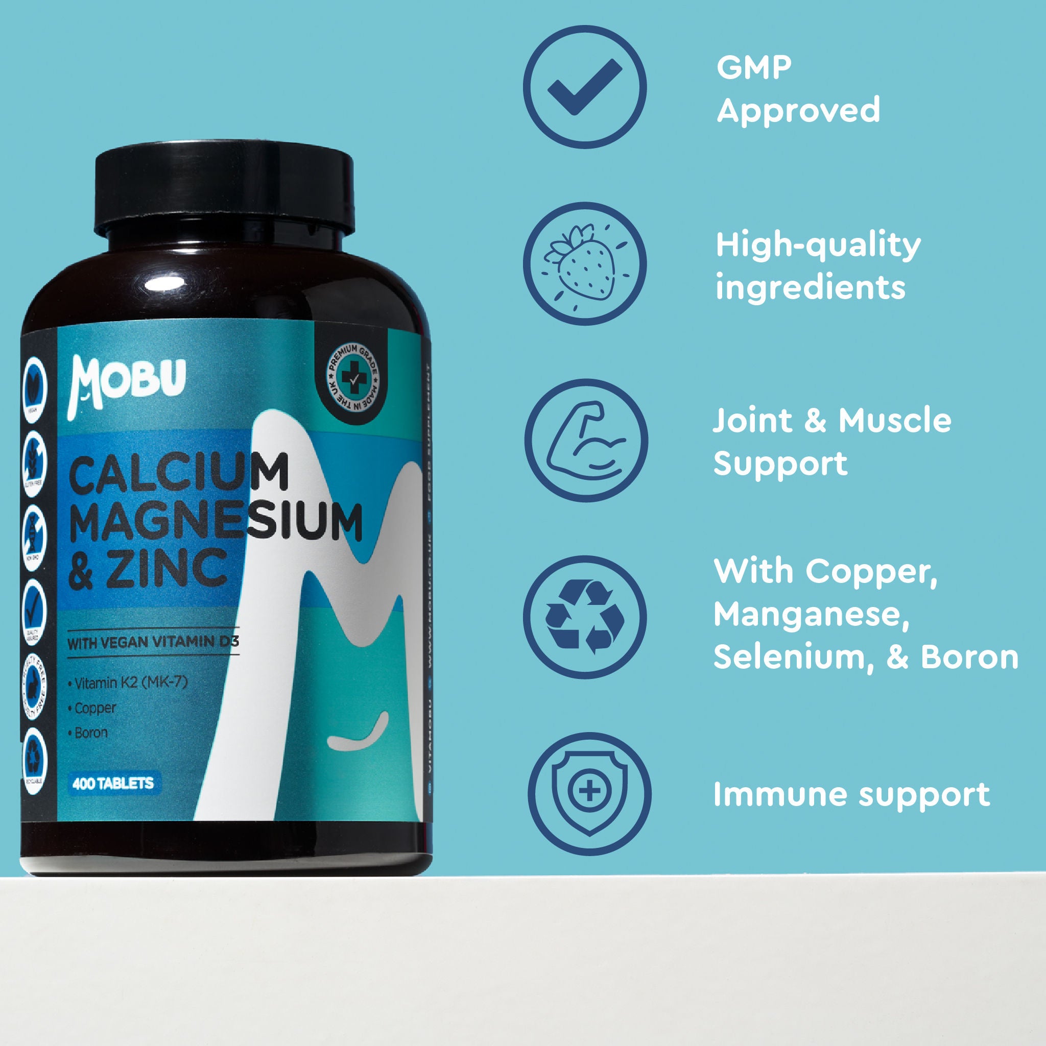 Calcium Magnesium Zinc & Vitamin D3 and K2