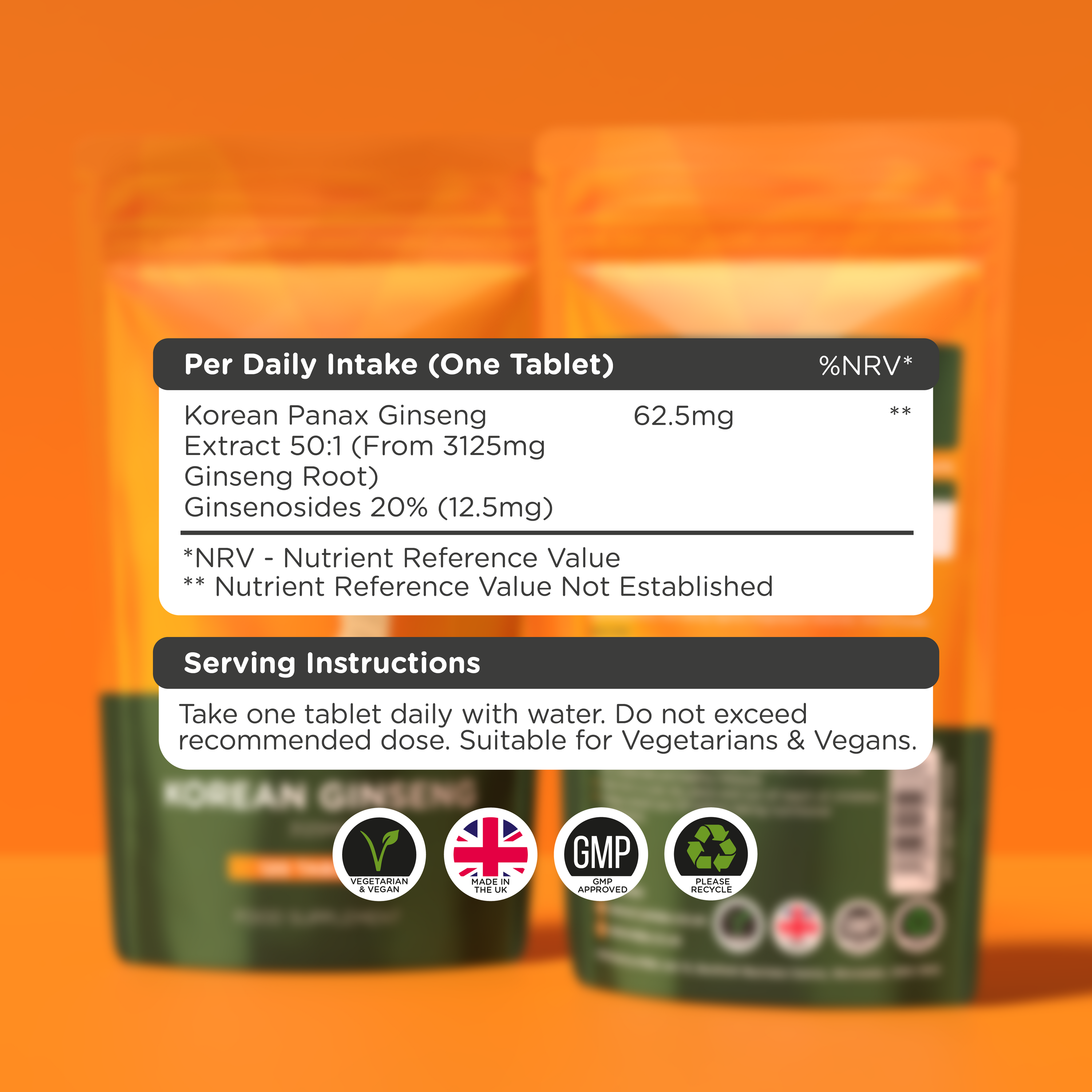 Korean Ginseng 3125mg