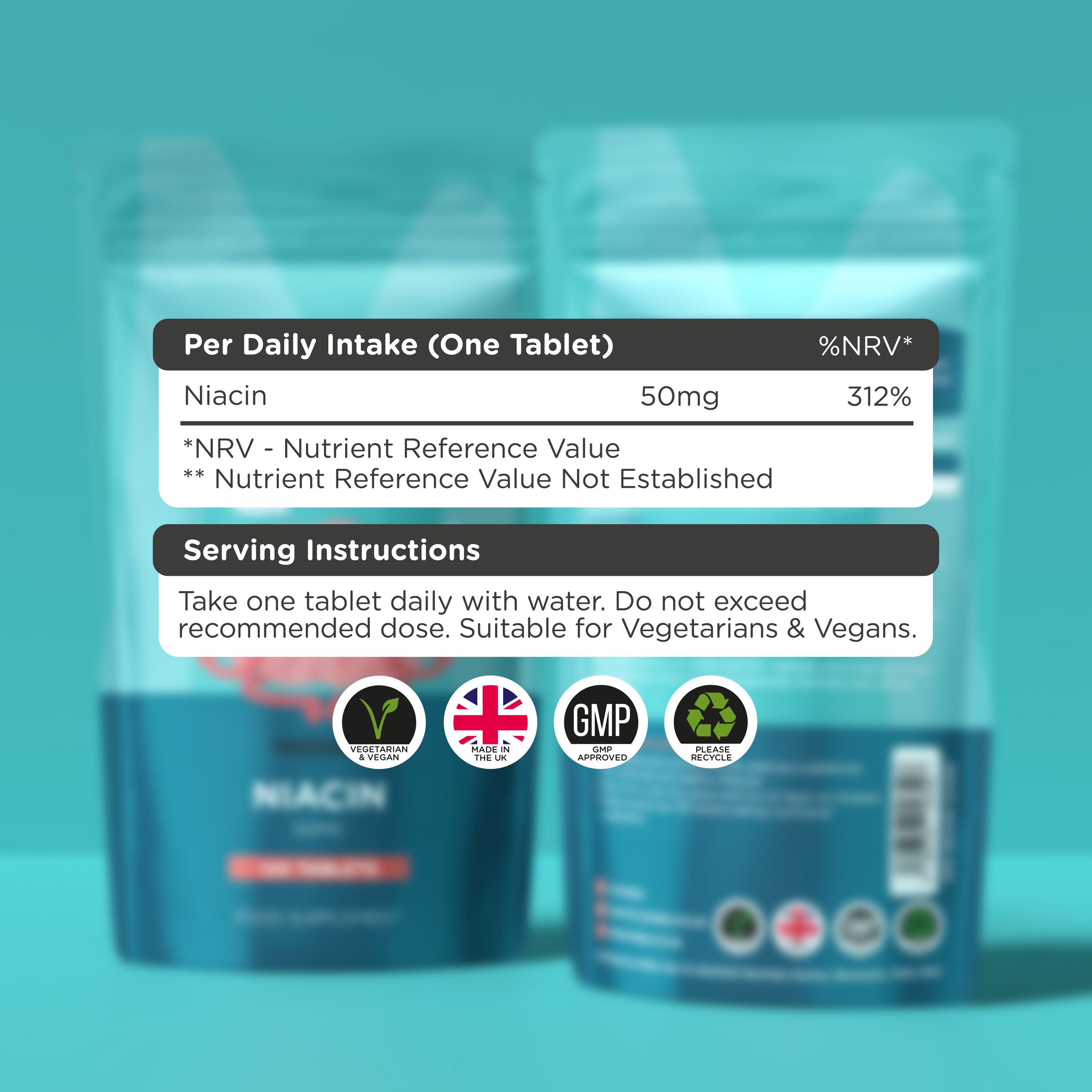 Niacin 50mg - Flush Formula